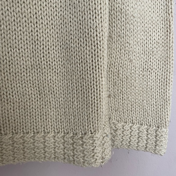 Vintage Virgin Acrylic Cream Knit Cardigan - Picture 7 of 8